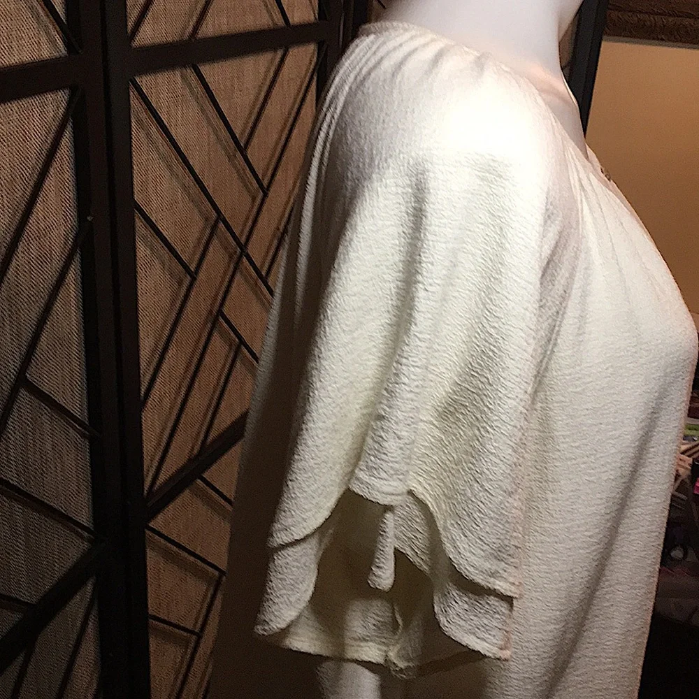 NEW TERRA SKY SIZE 2X CREAM COTTON DRESS SHIRT - Picture 3 of 7